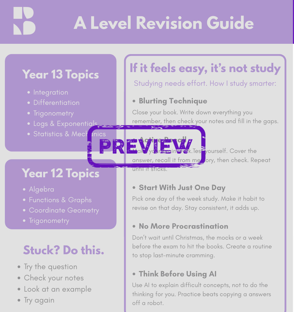 Revision Plan